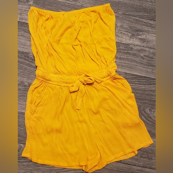 ELAN BANDEAU ROMPER | Size Small | Tangerine 🍊 - Picture 1 of 5
